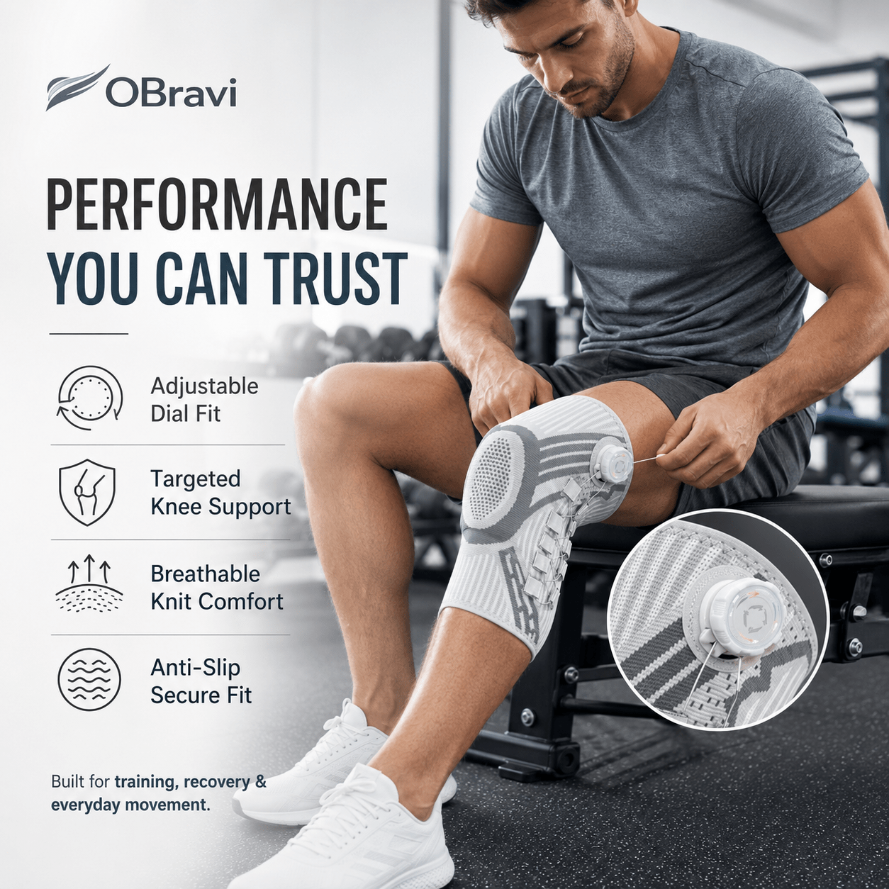 OBravi FlexDial Knee Support - My Store